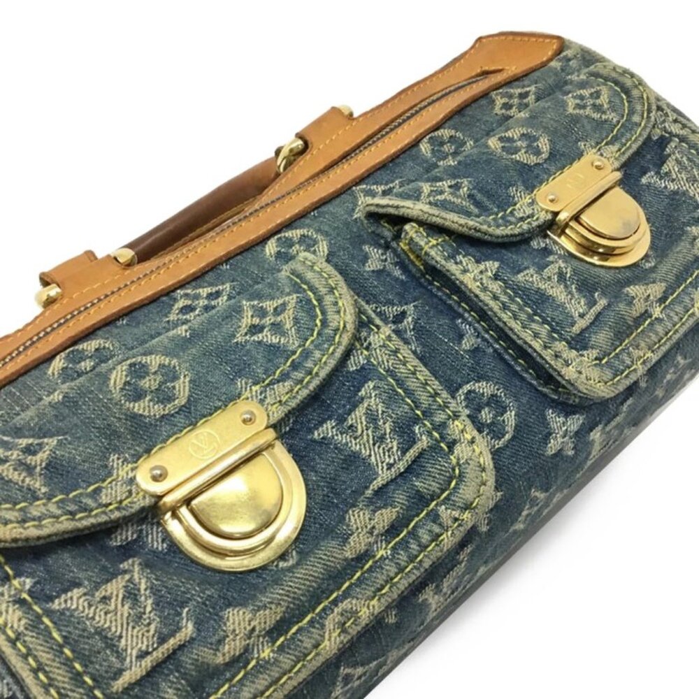 Authentic LOUIS VUITTON Monogram Denim Neo Speedy 30 Blue Handbag Shoulder Bag - Picture 7 of 16